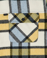 Plaid Flannel Button-Up Shirt - Yellow Plaid