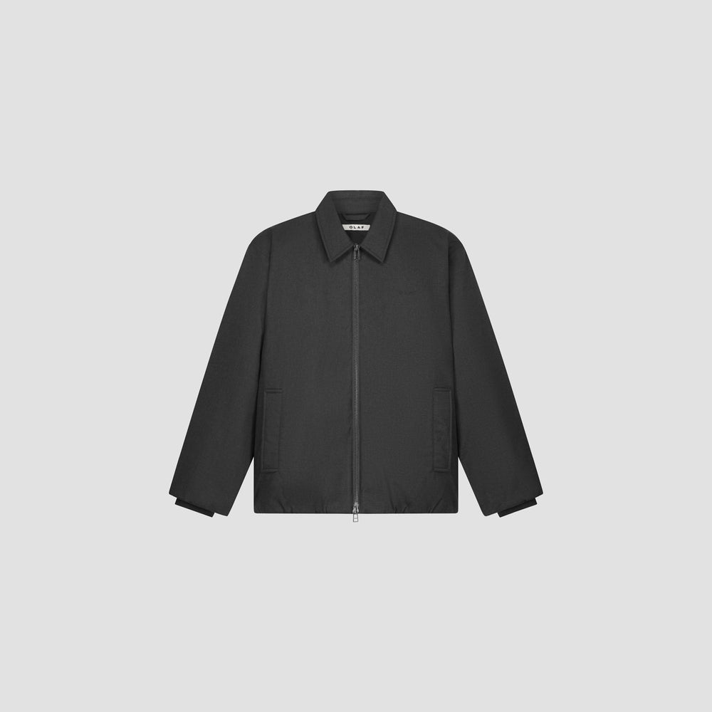 Zip Front Coach Jacket - Black