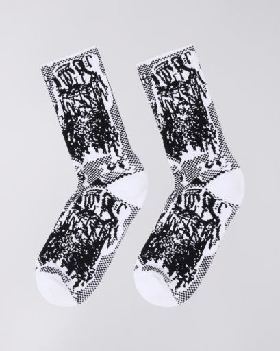Graphic Crew Socks - Black/White