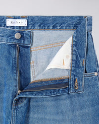 Loose Fit Denim Jeans - Washed Blue