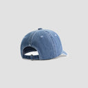 Denim Embroidered Baseball Cap - Washed Blue