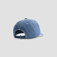 Denim Embroidered Baseball Cap - Washed Blue