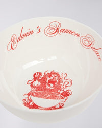 Graphic Print Ceramic Bowl - Cream