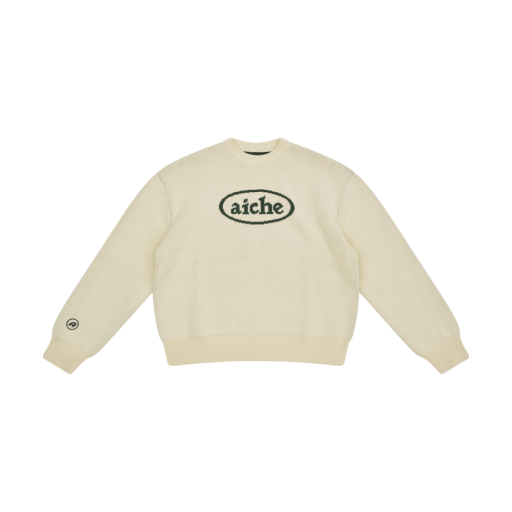 Crewneck Embroidered Logo Sweatshirt - Cream
