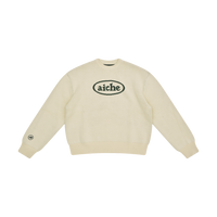 Crewneck Embroidered Logo Sweatshirt - Cream