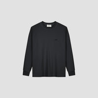 Long Sleeve Embroidered T-Shirt - Charcoal