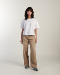 Embroidered Logo Cotton T-Shirt - White