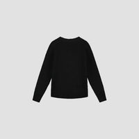 Ribbed Knit Cardigan - Black