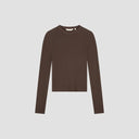 Long Sleeve Crewneck Tee - Brown