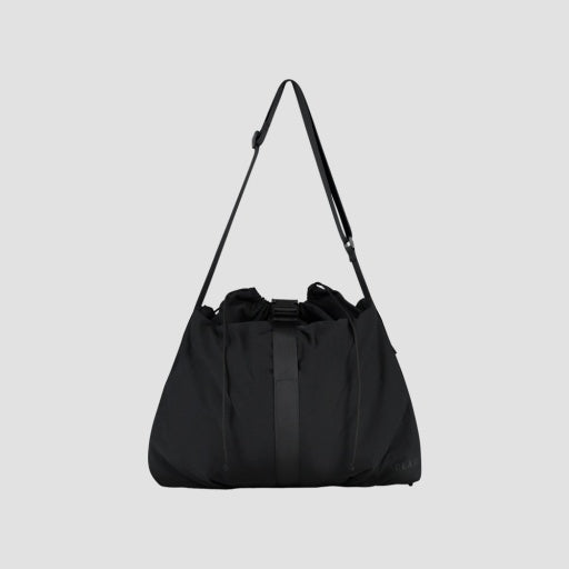 Drawstring Crossbody Bag - Black
