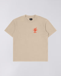 Graphic Print Crewneck T-shirt - Beige