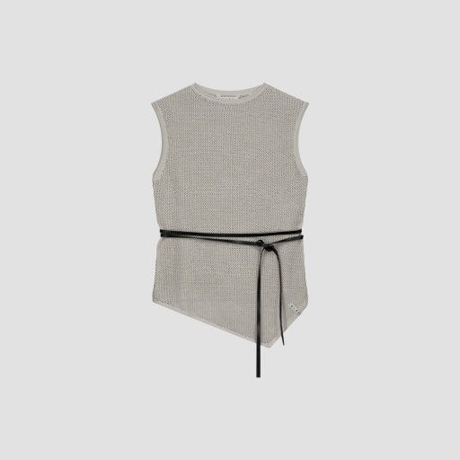 Open Knit Top - Cement