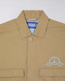 Graphic Overshirt With Pockets - Khaki