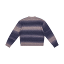 Striped Crewneck Sweater Embroidered Logo - Grey/Navy Stripe