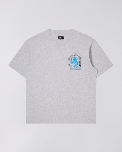 Graphic Print Crewneck T-shirt - Heather Grey