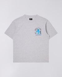 Graphic Print Crewneck T-shirt - Heather Grey