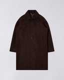 Single Breasted Trench Coat - Dark Brown