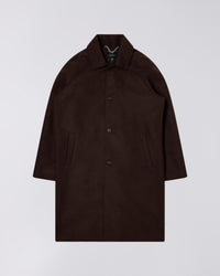 Single Breasted Trench Coat - Dark Brown