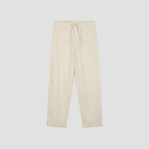 Drawstring Pull-On Trousers - Cream