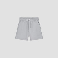 Striped Drawstring Casual Shorts - Light Grey