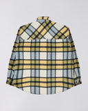 Plaid Flannel Button-Up Shirt - Yellow Plaid