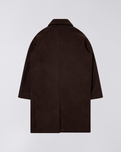 Single Breasted Trench Coat - Dark Brown