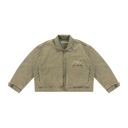 Washed Zip Jacket - Olive Washed