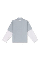 Gingham Panel Sleeve Shirt - Blue Gingham