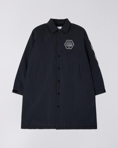 Longline Logo Coach Jacket - Navy