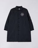 Longline Logo Coach Jacket - Navy