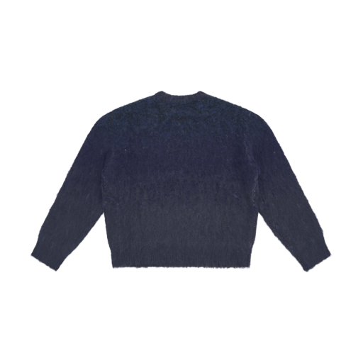 Fuzzy Knit Crewneck Sweater - Navy
