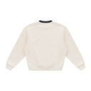 Collared Neck Graphic Sweatshirt - Cream