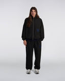 Zipped Embroidered Jacket - Black