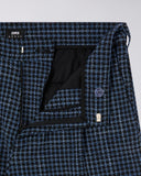 Check Pattern Tailored Shorts - Blue Plaid