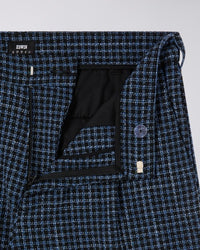 Check Pattern Tailored Shorts - Blue Plaid