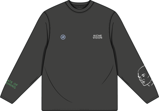 Long Sleeve Graphic Tee - Charcoal