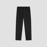 Pleated Tapered Tailored Trousers - Black
