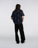 Patterned Short Sleeve Shirt - Navy