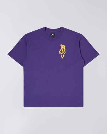 Abstract Logo Print T-Shirt - Purple