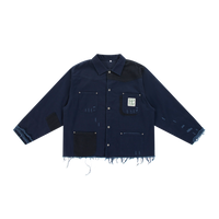 Distressed Workwear Jacket - Navy