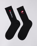 Graphic Crew Socks - Black
