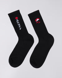 Graphic Crew Socks - Black