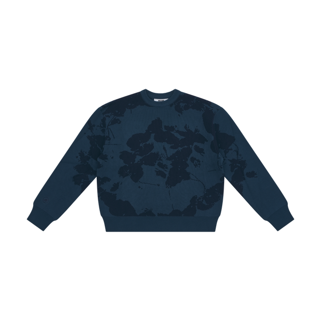 Patterned Crewneck Sweater - Navy Print