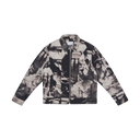 Patterned Zip-up Jacket - Grey Scale Print