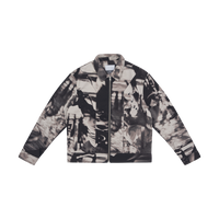Patterned Zip-up Jacket - Grey Scale Print