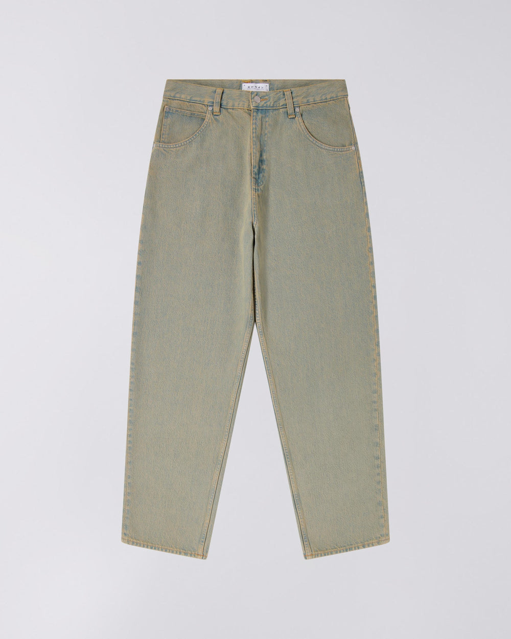 Washed Denim Relaxed Jeans - Washed Beige
