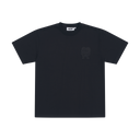 Embroidered Chest Graphic T-Shirt - Black