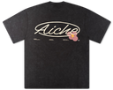 Washed Graphic Crewneck T-Shirt - Dark Washed Gray