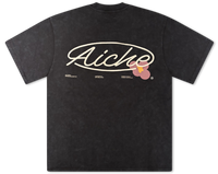 Washed Graphic Crewneck T-Shirt - Dark Washed Gray