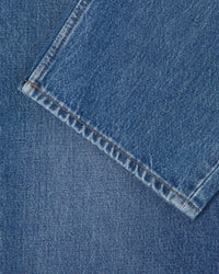 Straight Fit Denim Jeans - Blue Denim
